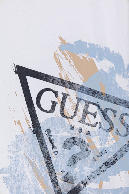 Chłopiec Guess t-shirt bawełniany dziecięcy L6RI14.K8HM4.PPY2 biały