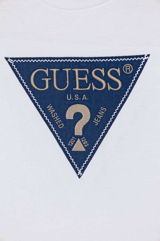 Chłopiec Guess T-shirt dziecięcy bawełniany L6RI15.K8HM4.PPY2 biały