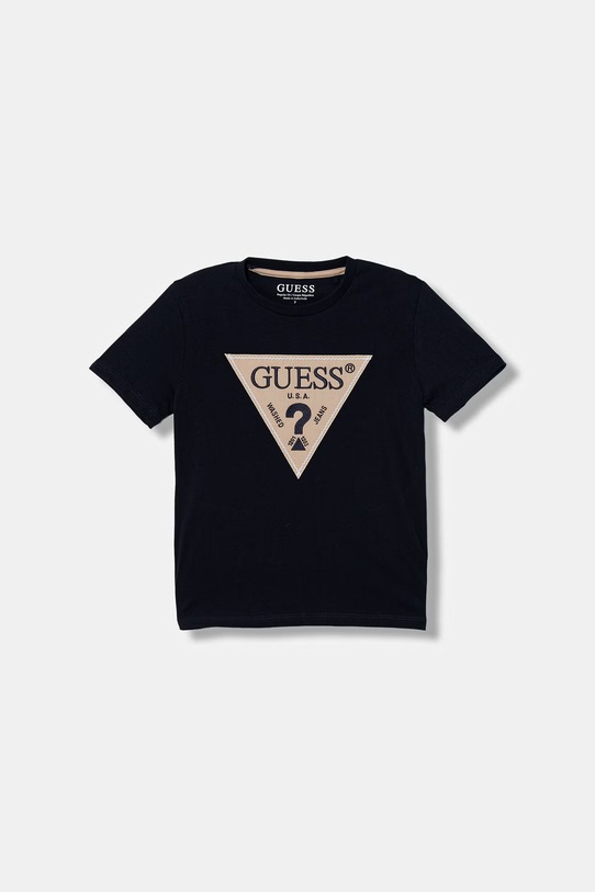 Guess T-shirt dziecięcy bawełniany granatowy L6RI15.K8HM4.PPY2