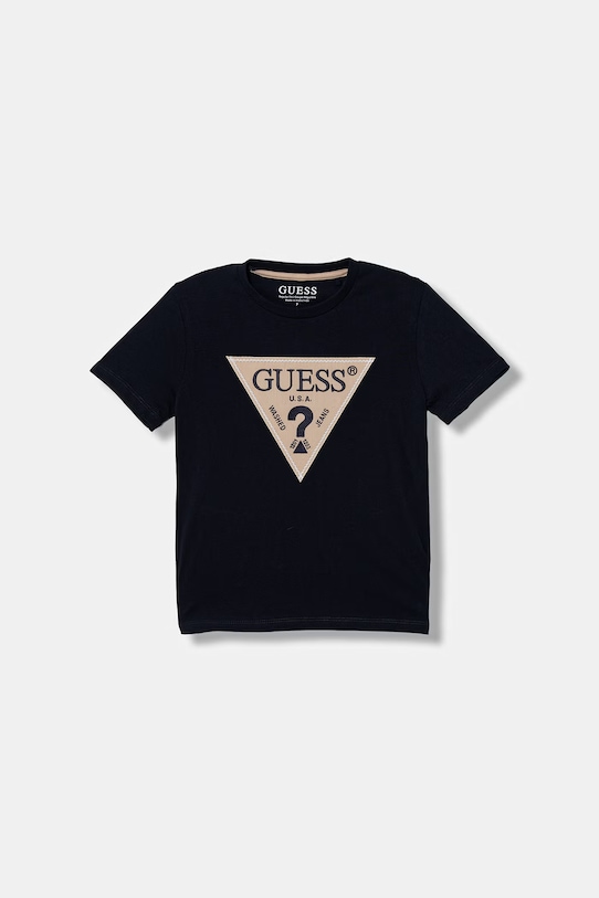Guess T-shirt dziecięcy bawełniany granatowy L6RI15.K8HM4.PPY2