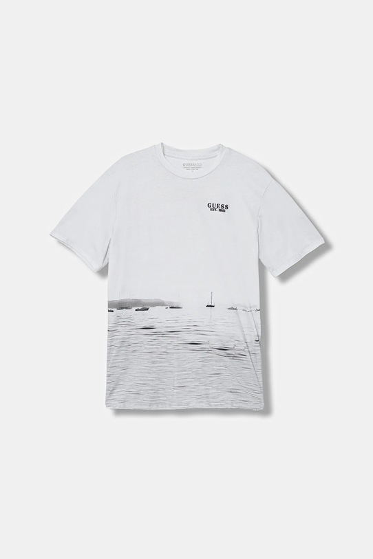 Guess t-shirt bawełniany dziecięcy wzorzyste szary L6RI18.K8HM4.PPY2