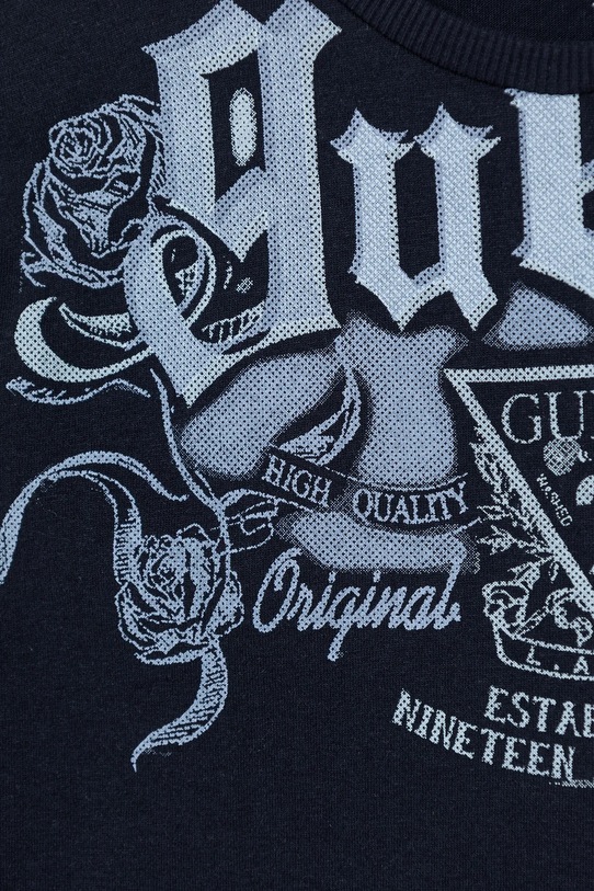 Chłopiec Guess t-shirt bawełniany dziecięcy L6RI21.K8HM4.PPY2 granatowy