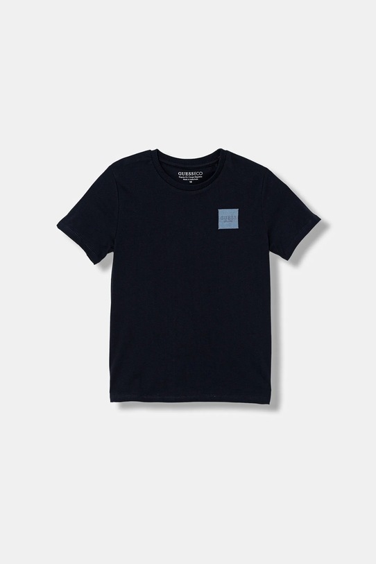 Guess t-shirt bawełniany lounge aplikacja granatowy L6RI26.K8HM4.PPY2