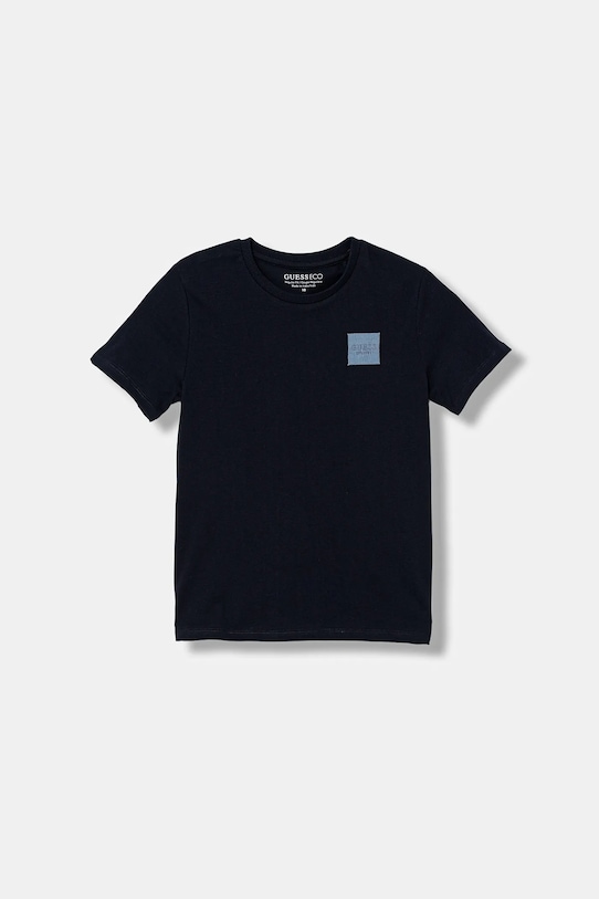 Guess t-shirt bawełniany lounge aplikacja granatowy L6RI26.K8HM4.PPY2