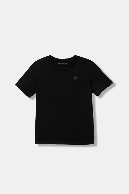 Guess t-shirt bawełniany dziecięcy bawełna czarny L6RI27.I3Z14.PPY2