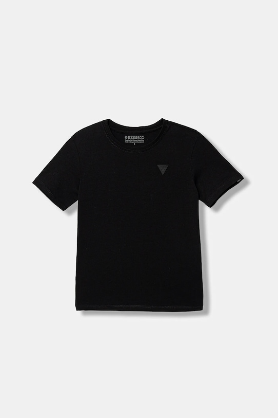 Guess t-shirt bawełniany dziecięcy bawełna czarny L6RI27.I3Z14.PPY2