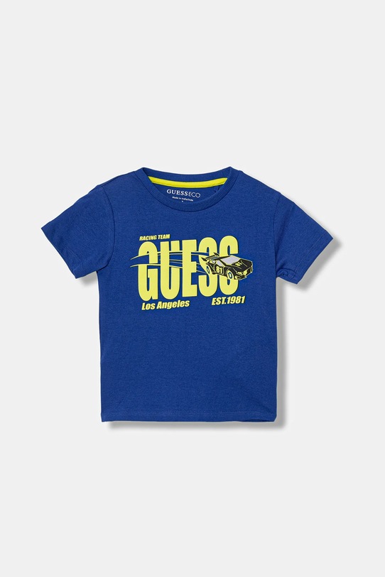 Guess t-shirt bawełniany dziecięcy nadruk fioletowy N6RI00.K8HM4.PPY2