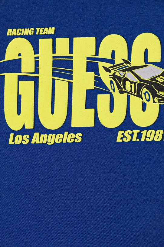 Chłopiec Guess t-shirt bawełniany dziecięcy N6RI00.K8HM4.PPY2 fioletowy