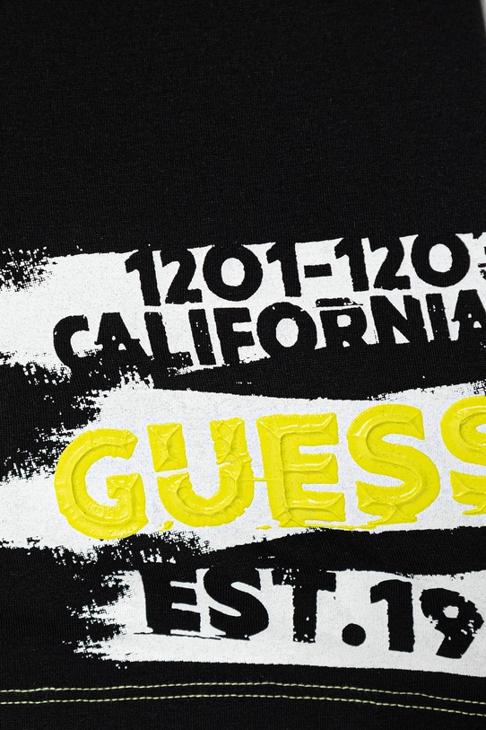 Chłopiec Guess t-shirt bawełniany dziecięcy N6RI02.K8HM4.PPY2 czarny