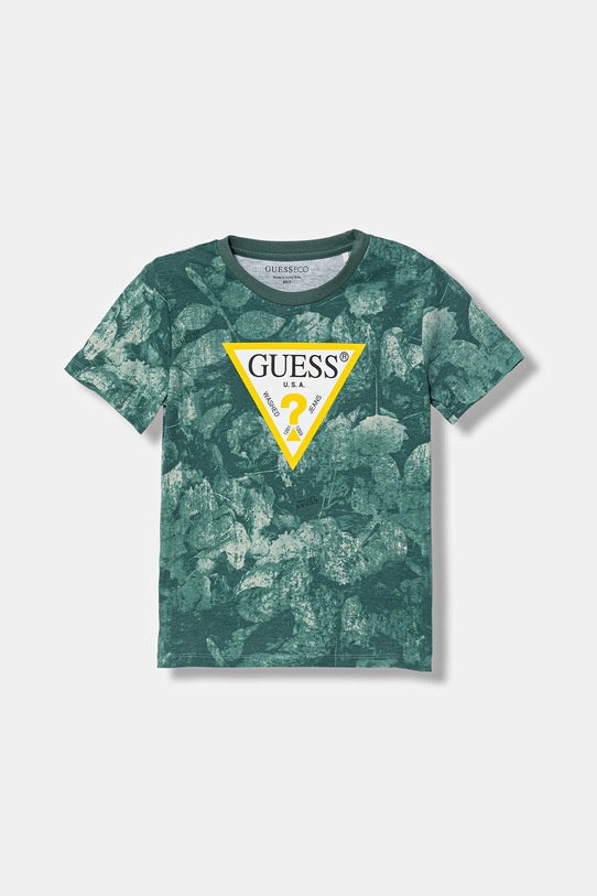 Guess t-shirt bawełniany nadruk zielony N6RI04.K8HM4.PPY2