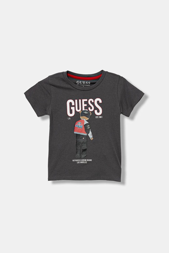 Guess t-shirt bawełniany dziecięcy nadruk szary N6RI05.K8HM4.PPY2