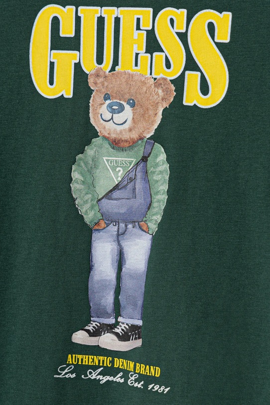 Chłopiec Guess t-shirt bawełniany dziecięcy N6RI05.K8HM4.PPY2 zielony