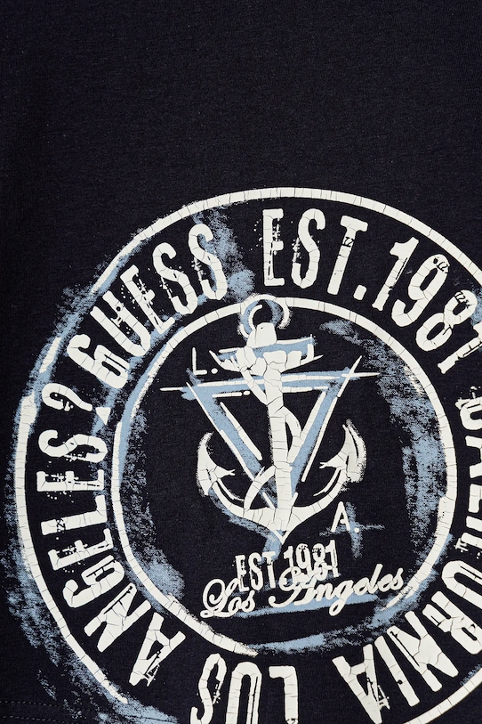 Chłopiec Guess t-shirt bawełniany dziecięcy N6RI10.K8HM4.PPY2 granatowy