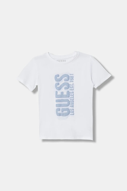 Guess t-shirt bawełniany niemowlęcy aplikacja biały N6RI11.K8HM4.PPY2