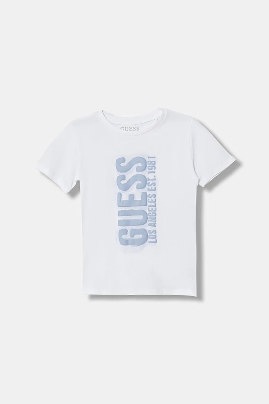 Guess t-shirt bawełniany niemowlęcy aplikacja biały N6RI11.K8HM4.PPY2