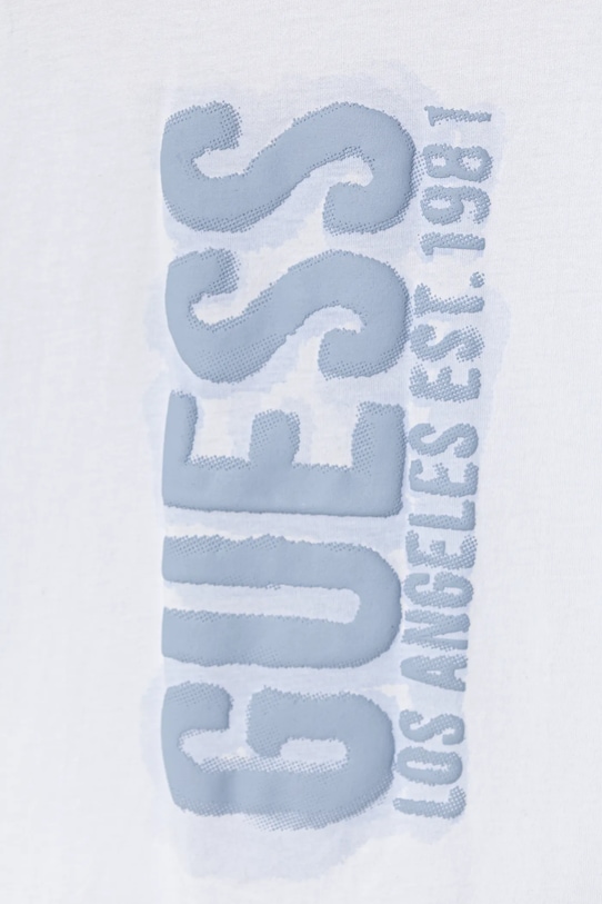 Chłopiec Guess t-shirt bawełniany niemowlęcy N6RI11.K8HM4.PPY2 biały