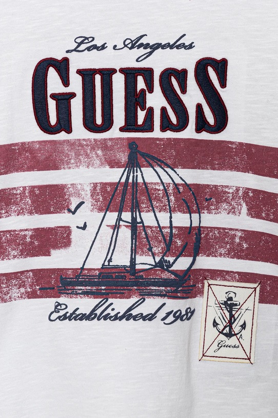 Chłopiec Guess t-shirt bawełniany dziecięcy N6RI15.K6XN1.PPY2 biały