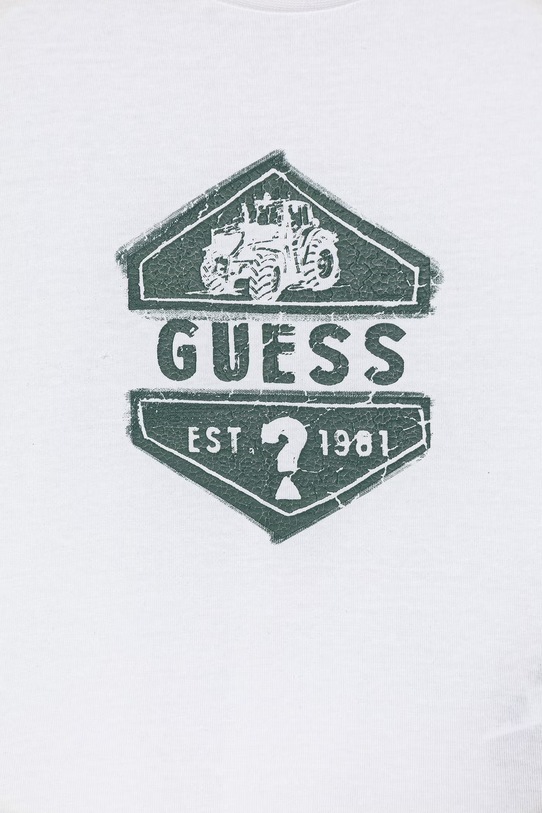 Chłopiec Guess t-shirt bawełniany dziecięcy N6RI18.K8HM4.PPY2 biały