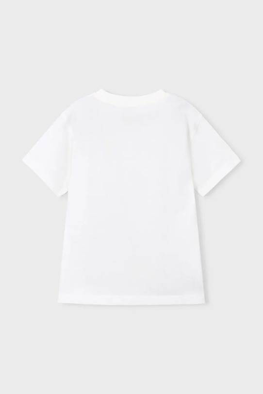 Παιδικό βαμβακερό μπλουζάκι Mayoral 3059.5C.Mini.PPY2 μπεζ SS26