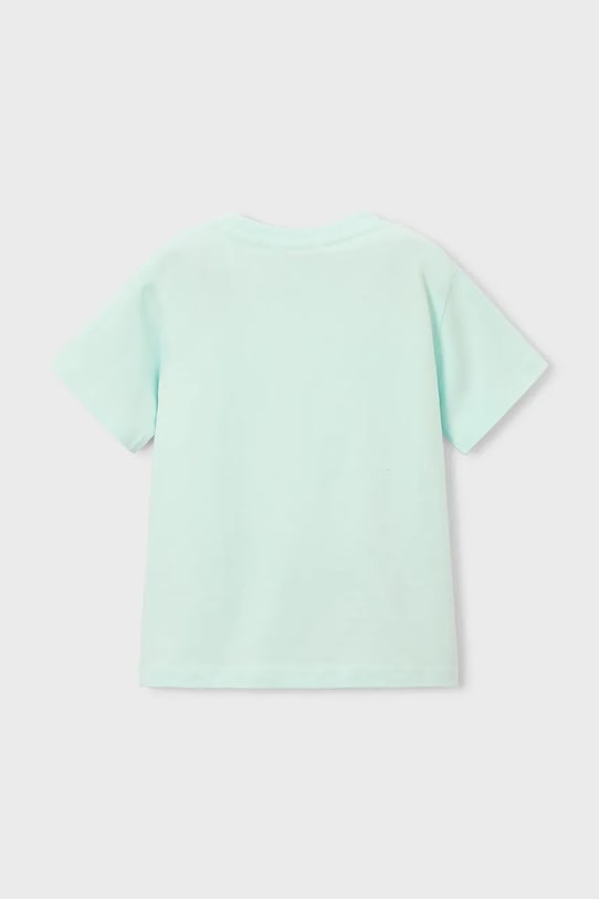 Chłopiec Mayoral t-shirt bawełniany dziecięcy 3059.5C.Mini.PPY2 turkusowy