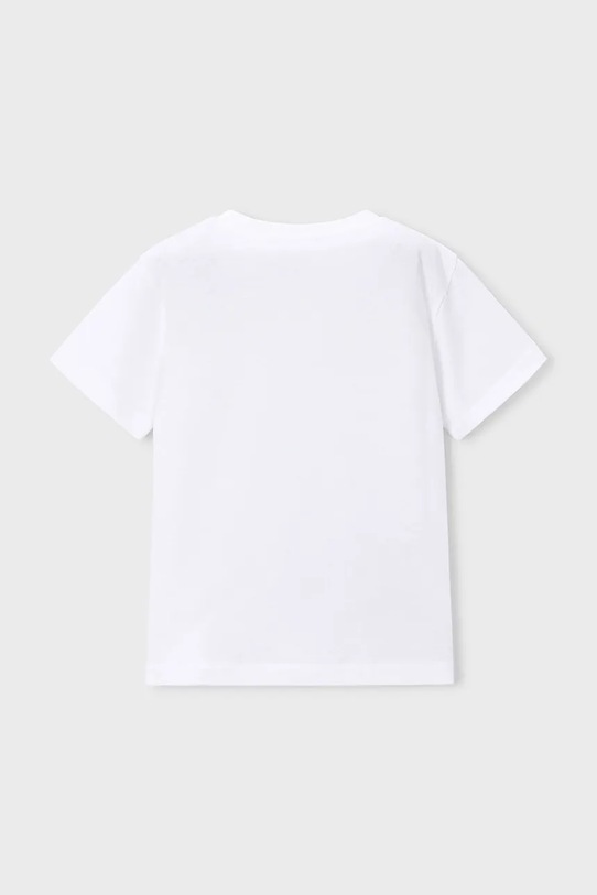 Mayoral t-shirt bawełniany dziecięcy 3060.5C.Mini.PPY2 biały SS26