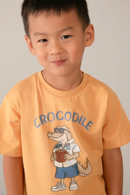 Παιδικό βαμβακερό μπλουζάκι Mayoral 3062.5D.Mini.PPY2 ροζ