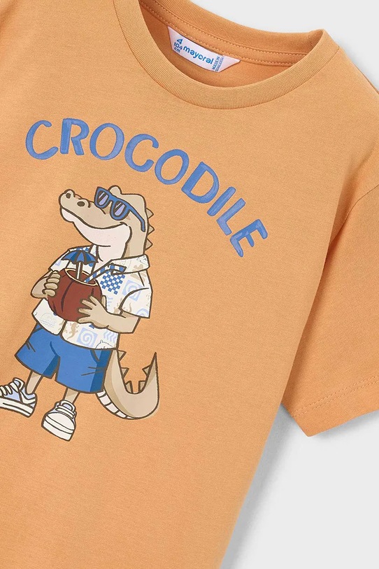 Παιδικό βαμβακερό μπλουζάκι Mayoral ροζ 3062.5D.Mini.PPY2