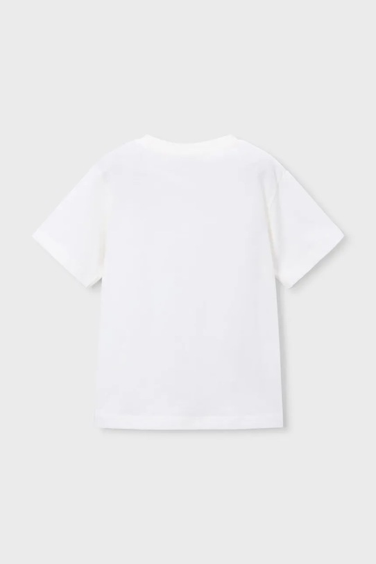 Mayoral t-shirt bawełniany dziecięcy 3066.5E.Mini.PPY2 biały SS26