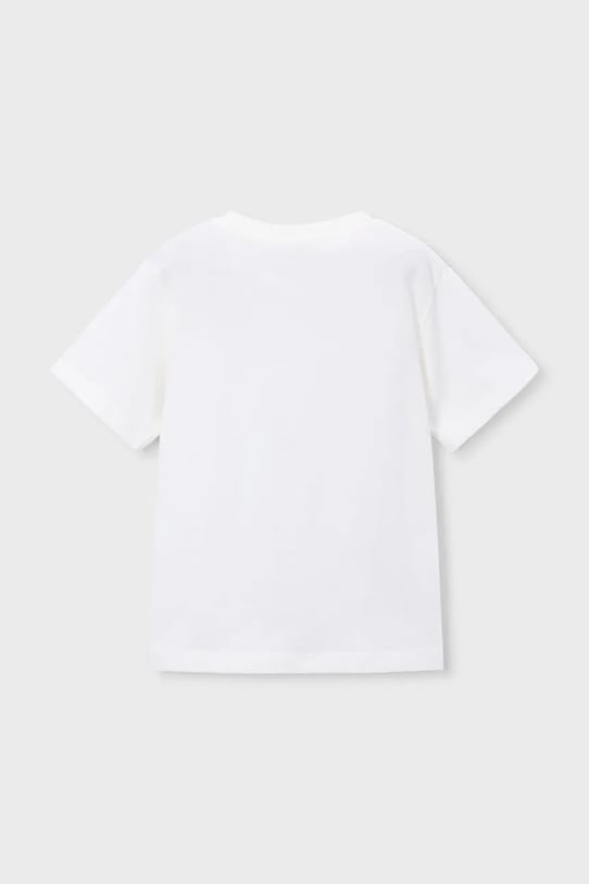 Mayoral t-shirt bawełniany dziecięcy 3066.5E.Mini.PPY2 biały SS26
