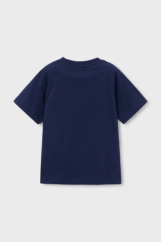 Mayoral t-shirt bawełniany dziecięcy 3066.5E.Mini.PPY2 granatowy SS26