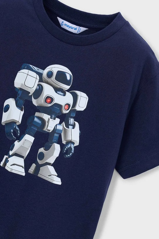 Chłopiec Mayoral t-shirt bawełniany dziecięcy 3066.5E.Mini.PPY2 granatowy