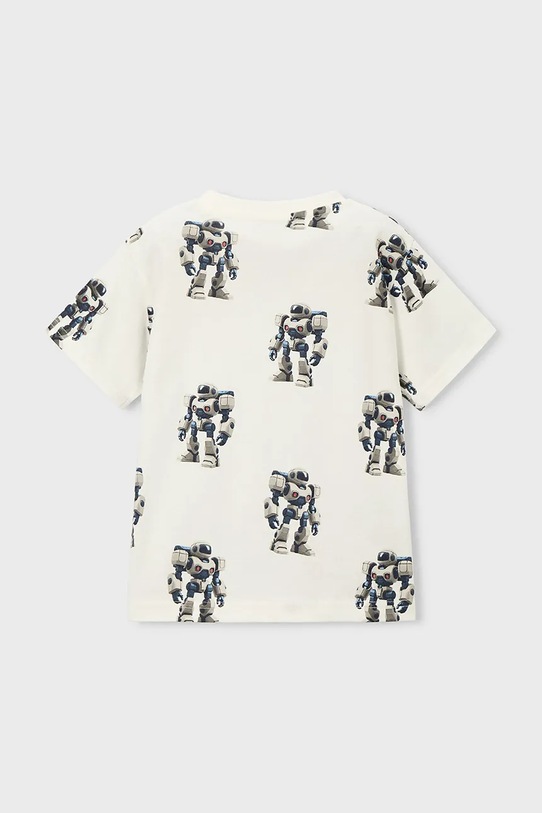 Αγορίστικα Παιδικό βαμβακερό μπλουζάκι Mayoral 3068.5F.Mini.PPY2 λευκό