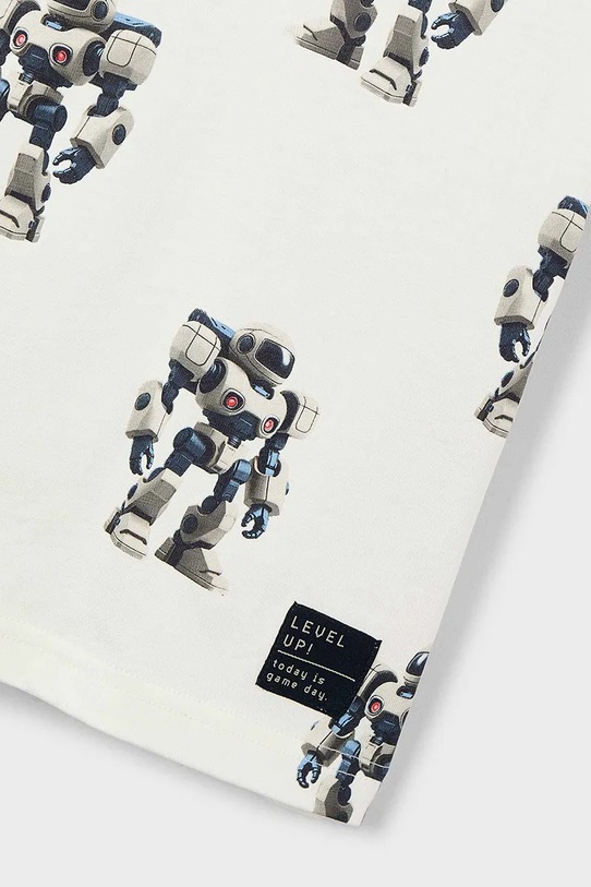 Παιδικό βαμβακερό μπλουζάκι Mayoral λευκό 3068.5F.Mini.PPY2