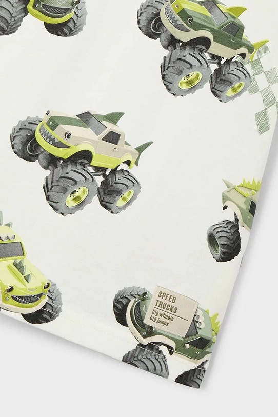 Mayoral t-shirt bawełniany dziecięcy biały 3068.5F.Mini.PPY2