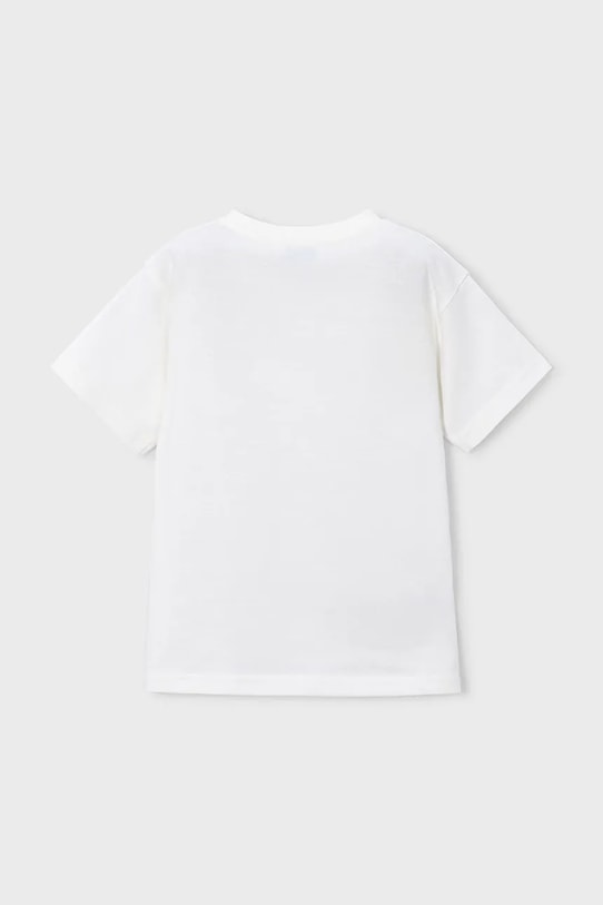 Mayoral t-shirt in cotone per bambini 3070.5F.Mini.PPY2 bianco SS26