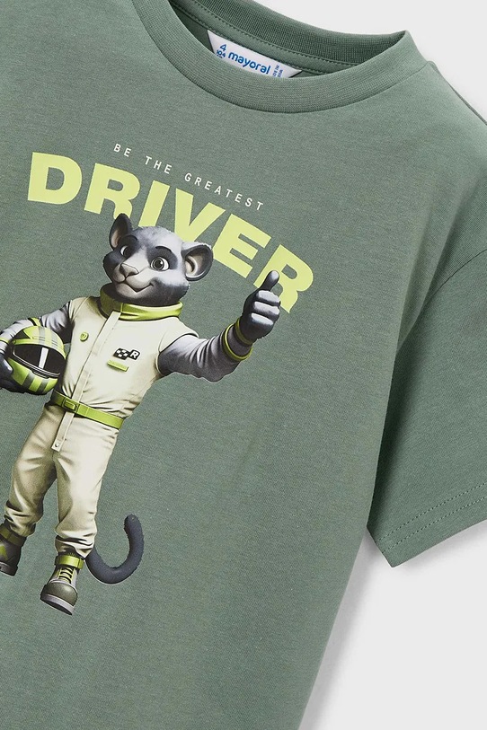 Παιδικό βαμβακερό μπλουζάκι Mayoral πράσινο 3070.5F.Mini.PPY2