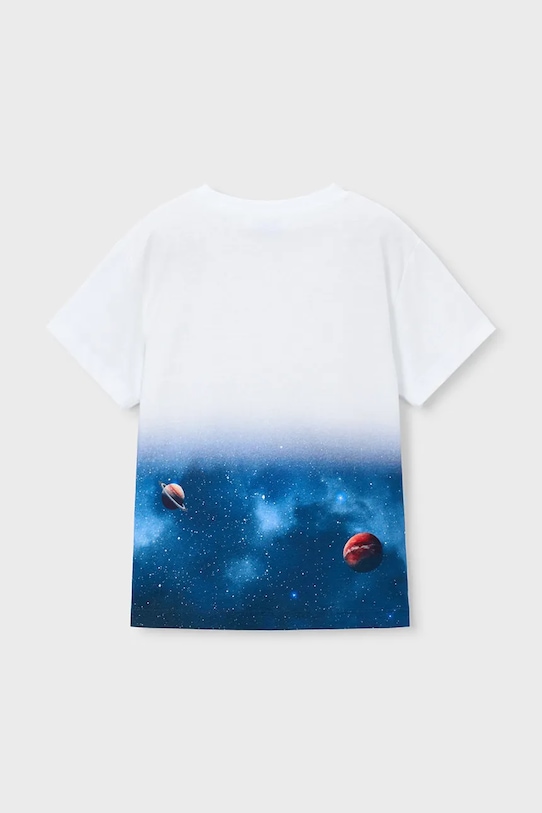 Παιδικό βαμβακερό μπλουζάκι Mayoral 3071.5F.Mini.PPY2 λευκό SS26