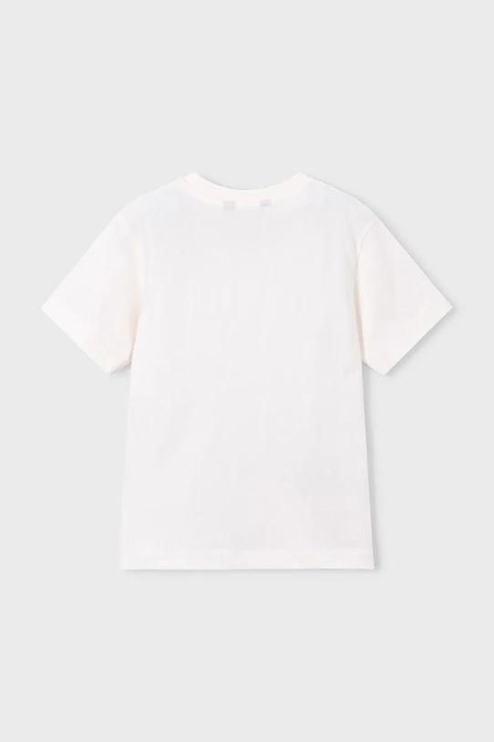 Otroška bombažna kratka majica Mayoral 3072.5G.Mini.PPY2 bela SS26