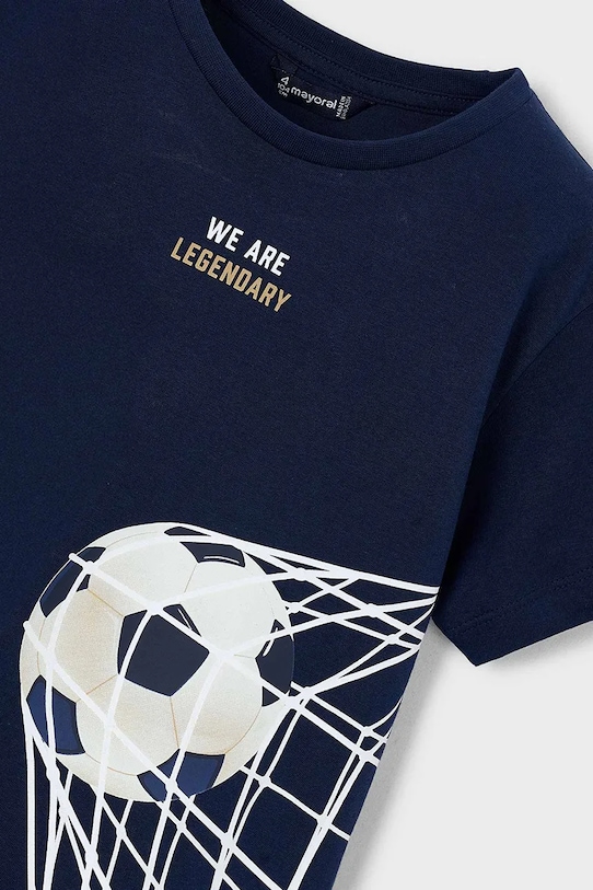 Chłopiec Mayoral t-shirt bawełniany dziecięcy 3073.5G.Mini.PPY2 granatowy