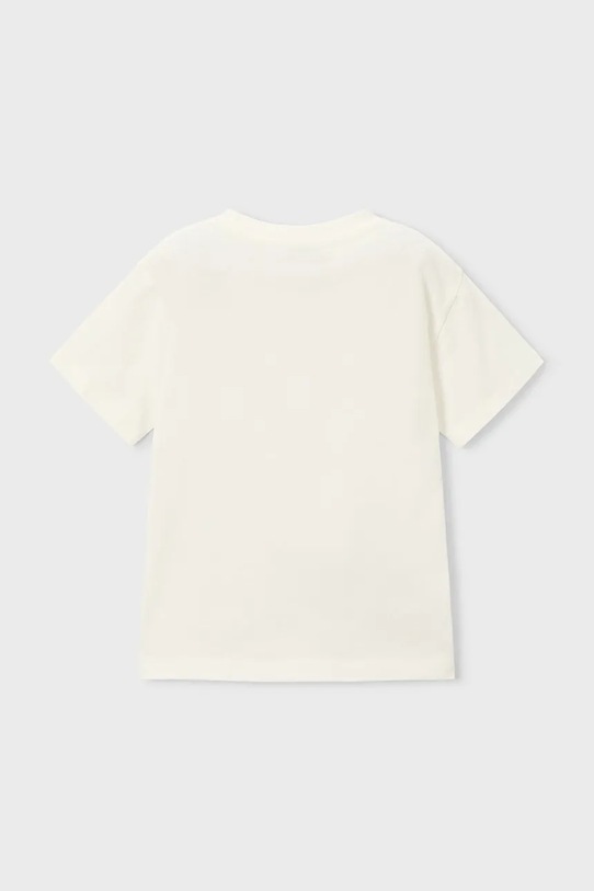 Mayoral t-shirt bawełniany dziecięcy 3077.5H.Mini.PPY2 biały SS26