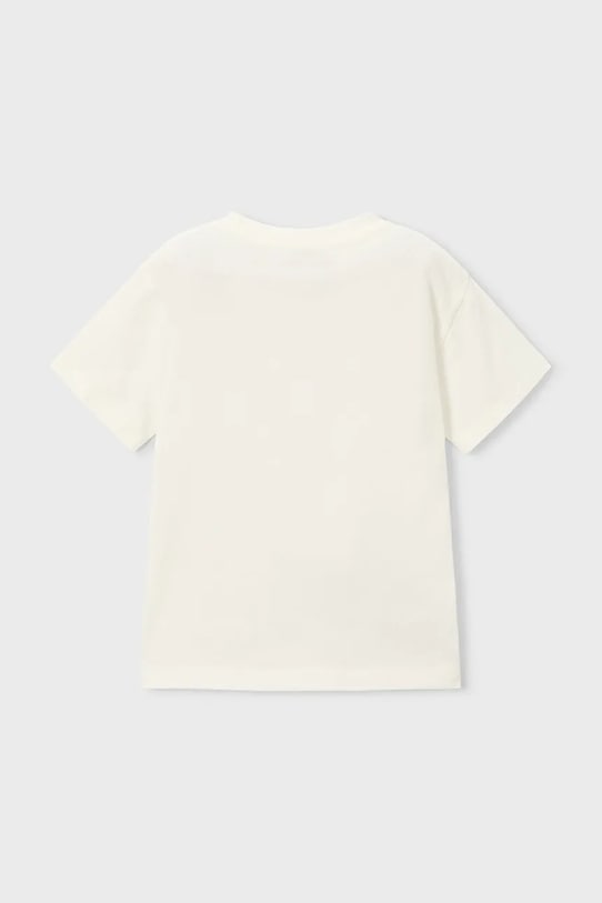 Mayoral t-shirt bawełniany dziecięcy 3077.5H.Mini.PPY2 biały SS26