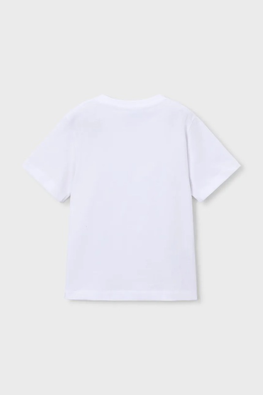 Παιδικό βαμβακερό μπλουζάκι Mayoral 3079.5J.Mini.PPY2 λευκό SS26