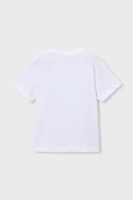 Παιδικό βαμβακερό μπλουζάκι Mayoral 3079.5J.Mini.PPY2 λευκό SS26