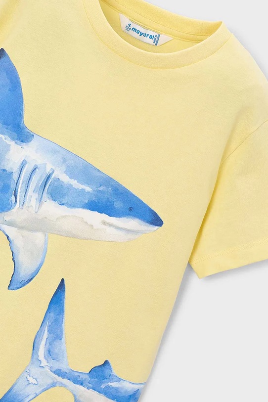 Chłopiec Mayoral t-shirt bawełniany dziecięcy 3080.5J.Mini.PPY2 żółty