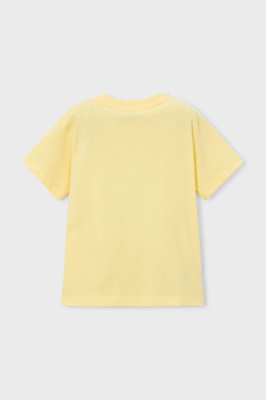 Mayoral t-shirt bawełniany dziecięcy 3081.5J.Mini.PPY2 żółty SS26