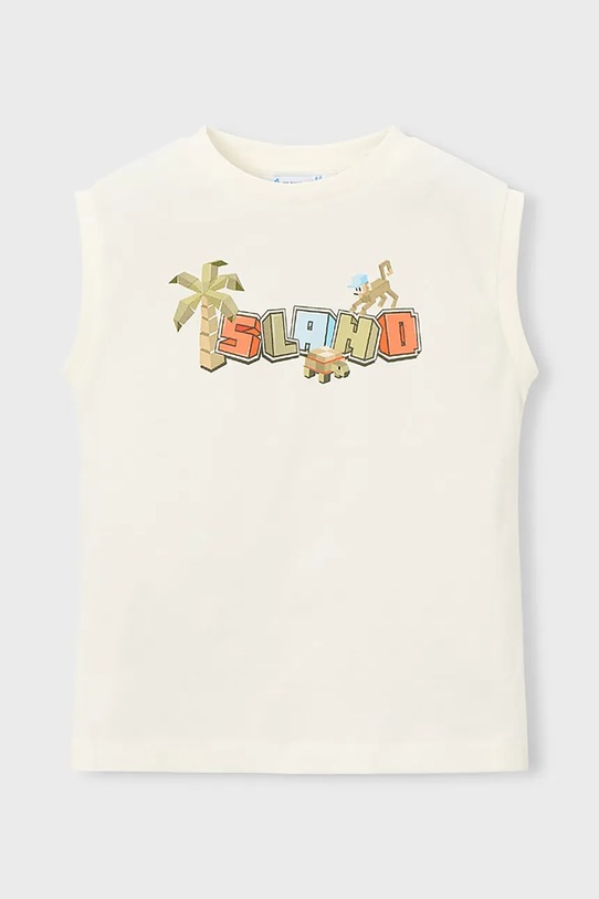 Παιδικό top Mayoral στάμπα λευκό 3085.5J.Mini.PPY2