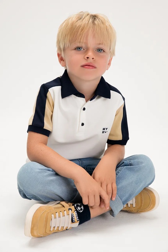 Mayoral polo dziecięce wzorzyste beżowy 3109.5G.Mini.PPY2