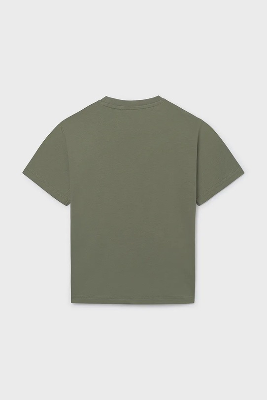 Mayoral t-shirt bawełniany dziecięcy 6031.7C.Junior.PPY2 zielony SS26