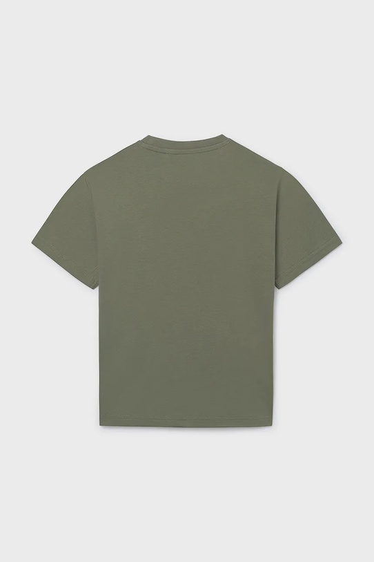Mayoral t-shirt bawełniany dziecięcy 6031.7C.Junior.PPY2 zielony SS26