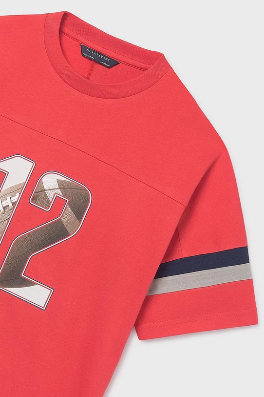 Παιδικό βαμβακερό μπλουζάκι Mayoral κόκκινο 6032.7D.Junior.PPY2